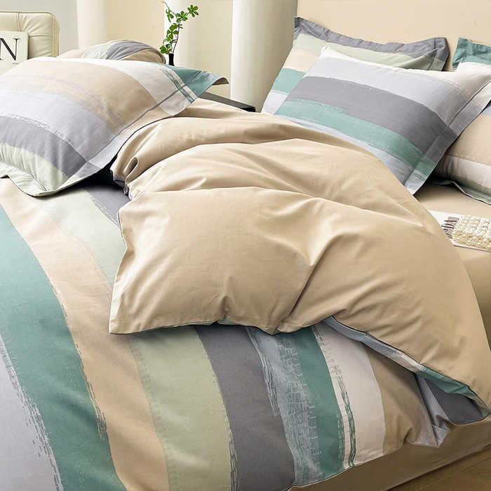 91家纺网 家纺一手货源 找家纺 帛美家纺 2026新款小清新全棉纯棉印花四件套 约定