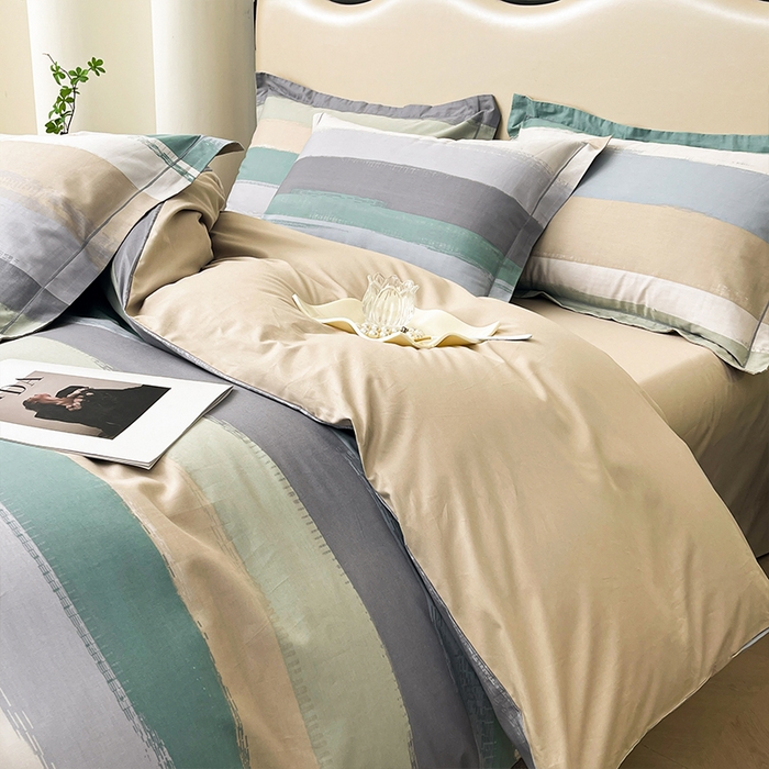 91家纺网 家纺一手货源 找家纺 帛美家纺 2026新款小清新全棉纯棉印花四件套 约定