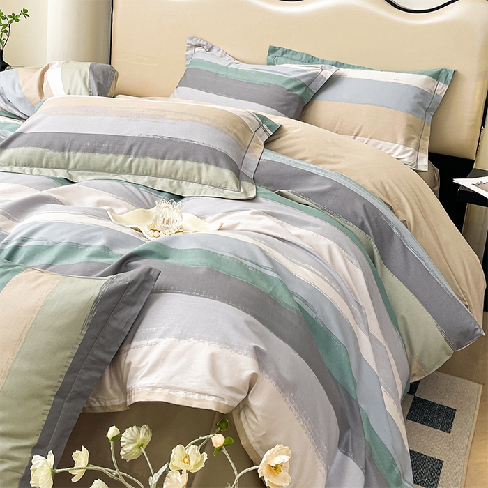 91家纺网 家纺一手货源 找家纺 帛美家纺 2026新款小清新全棉纯棉印花四件套 约定