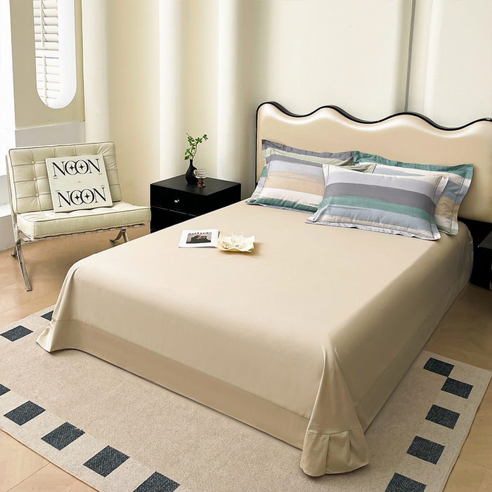 91家纺网 家纺一手货源 找家纺 帛美家纺 2026新款小清新全棉纯棉印花四件套 约定