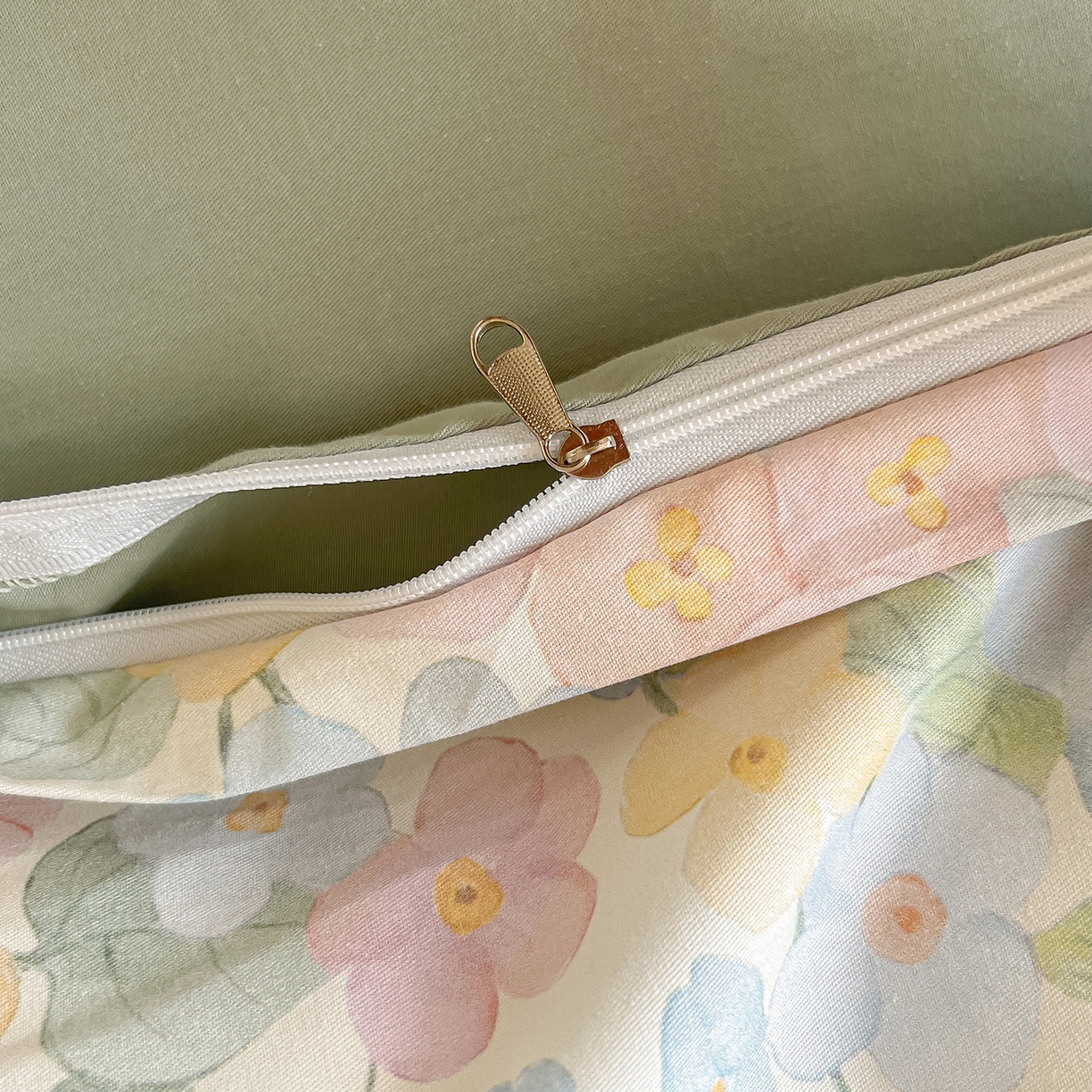 91家纺网 家纺一手货源 找家纺 帛美家纺 2026新款小清新全棉纯棉印花四件套 月下花上