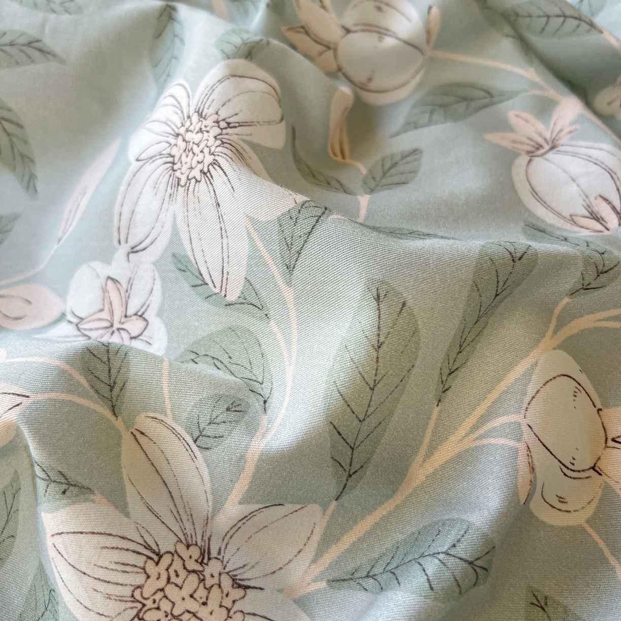 91家纺网 家纺一手货源 找家纺 帛美家纺 2026新款小清新全棉纯棉印花四件套 左岸花开