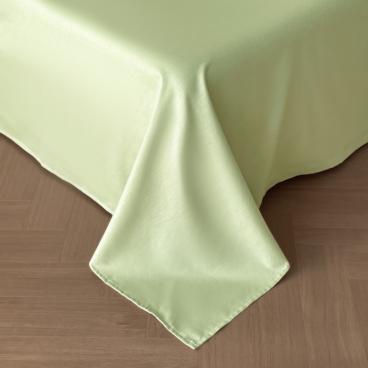 91家纺网 家纺一手货源 找家纺 沐棉家居 2026春夏新款绑带蝴蝶结棉麻四件套 春意