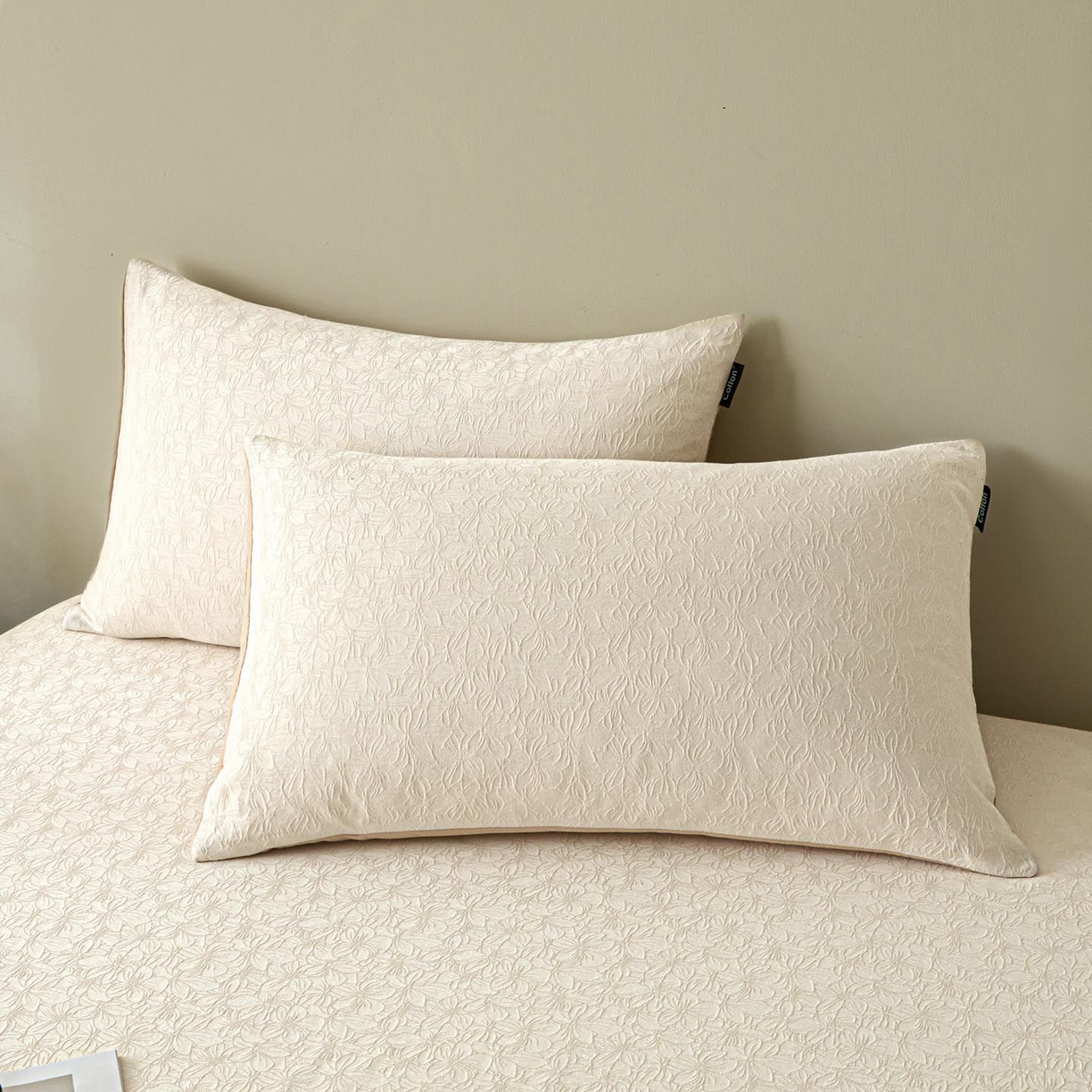 涵宸家纺 2026新款全棉提花里拉系列单枕套 枕套-微芒