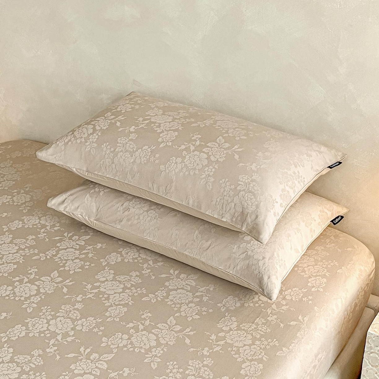 91家纺网 家纺一手货源 找家纺 涵宸家纺 2026新款全棉提花里拉系列单枕套 枕套-山慕色