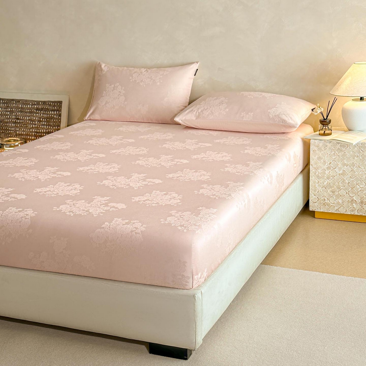 91家纺网 家纺一手货源 找家纺 （总）涵宸家纺 2026新款全棉提花里拉系列单床笠