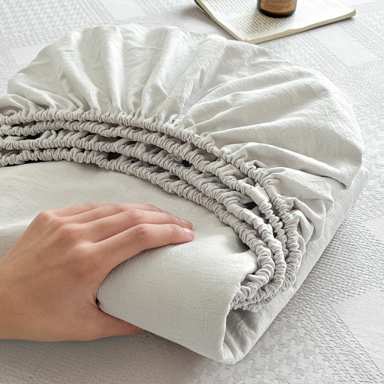 91家纺网 家纺一手货源 找家纺 （总）涵宸家纺 2026新款全棉提花里拉系列单床笠