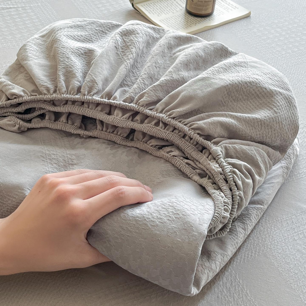 91家纺网 家纺一手货源 找家纺 （总）涵宸家纺 2026新款全棉提花里拉系列单床笠