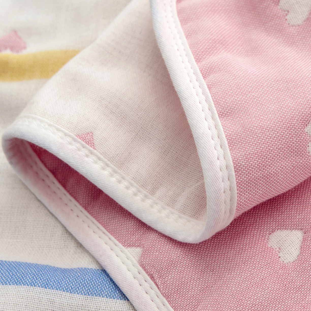 91家纺网 家纺一手货源 找家纺 （总）朴尔家纺-毛巾被 2026新款六层纱布全棉循环小花型枕巾