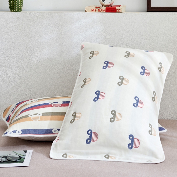 91家纺网 家纺一手货源 找家纺 （总）朴尔家纺-毛巾被 2026新款六层纱布全棉循环小花型枕巾