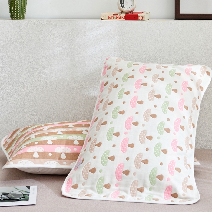 91家纺网 家纺一手货源 找家纺 （总）朴尔家纺-毛巾被 2026新款六层纱布全棉循环小花型枕巾