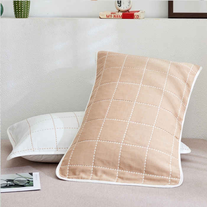 91家纺网 家纺一手货源 找家纺 （总）朴尔家纺-毛巾被 2026新款六层纱布全棉循环小花型枕巾