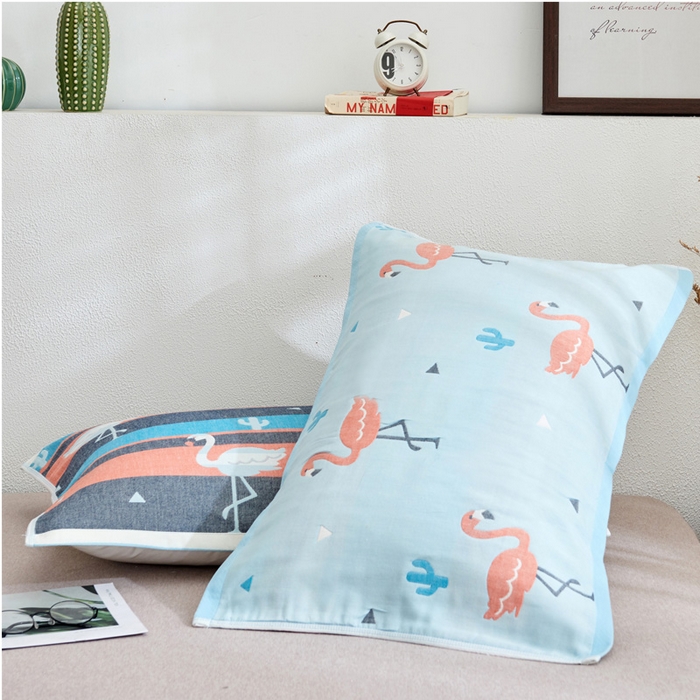 91家纺网 家纺一手货源 找家纺 （总）朴尔家纺-毛巾被 2026新款六层纱布全棉循环小花型枕巾