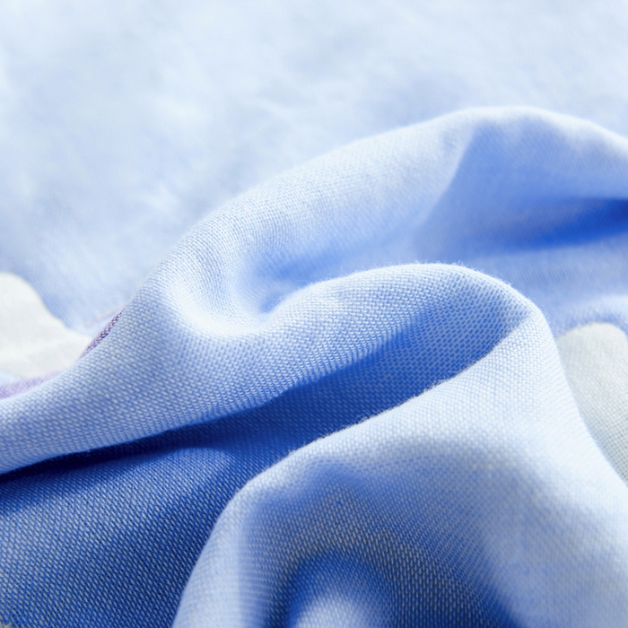 91家纺网 家纺一手货源 找家纺 朴尔家纺-毛巾被 2026新款六层纱布全棉循环小花型枕巾 五彩蘑菇兰枕巾