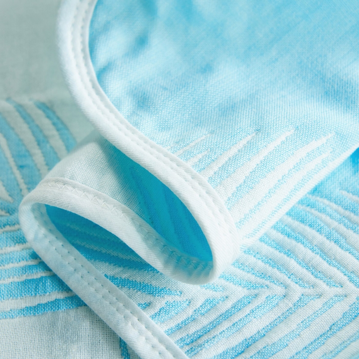 91家纺网 家纺一手货源 找家纺 朴尔家纺-毛巾被 2026新款六层纱布全棉循环小花型枕巾 羽魅兰枕巾