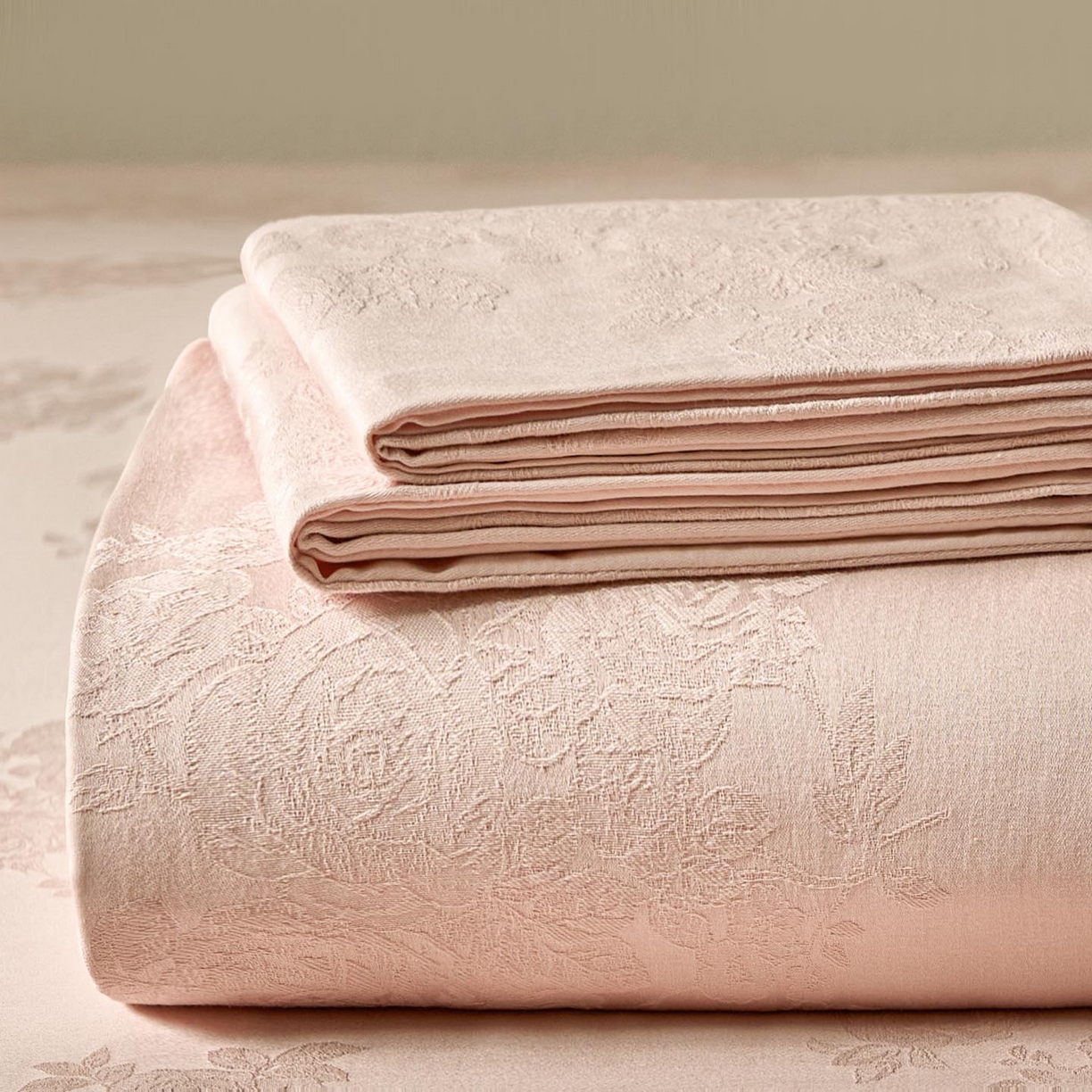 涵宸家纺 2026新款全棉提花里拉系列单床单 床单-花夕-粉