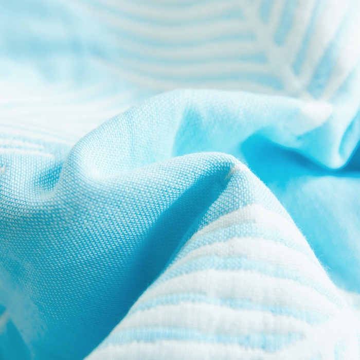 91家纺网 家纺一手货源 找家纺 朴尔家纺-毛巾被 2026新款六层纱布全棉循环小花型枕巾 羽魅兰枕巾