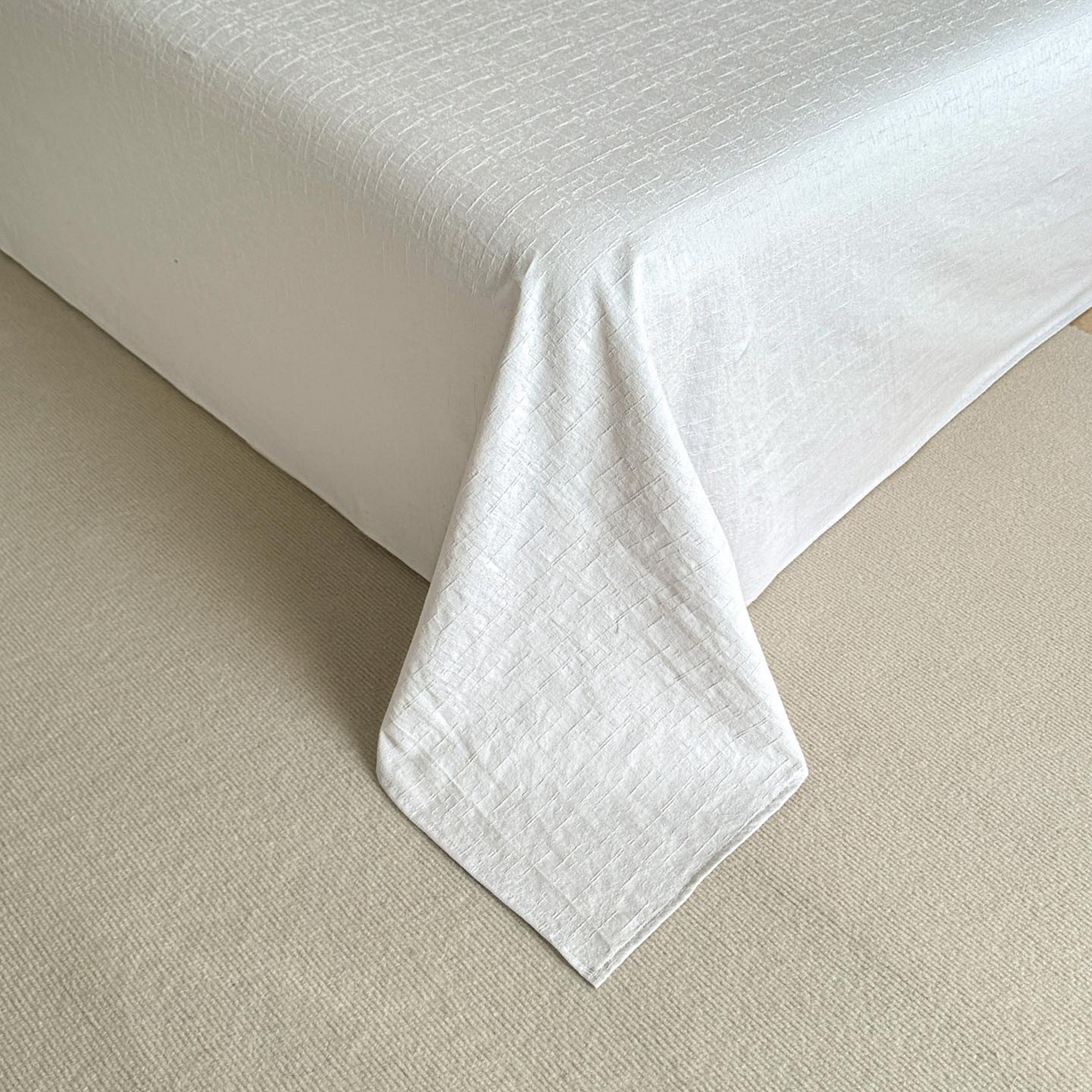 91家纺网 家纺一手货源 找家纺 涵宸家纺 2026新款全棉提花里拉系列单床单 床单-凌维-灰