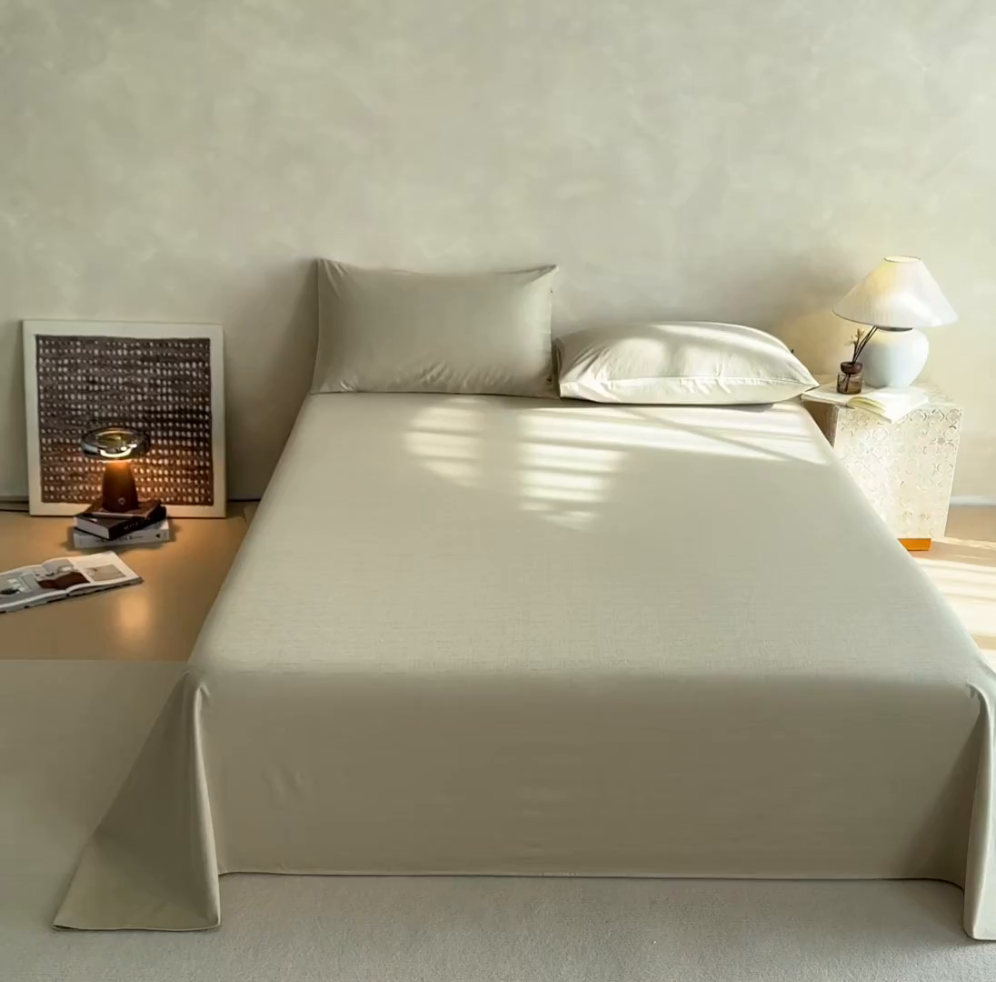 91家纺网 家纺一手货源 找家纺 涵宸家纺 2026新款全棉提花里拉系列单床单 床单-凌维-绿