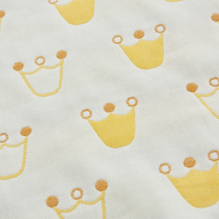 91家纺网 家纺一手货源 找家纺 朴尔家纺-毛巾被 2026新款六层纱布全棉循环小花型枕巾 皇冠金