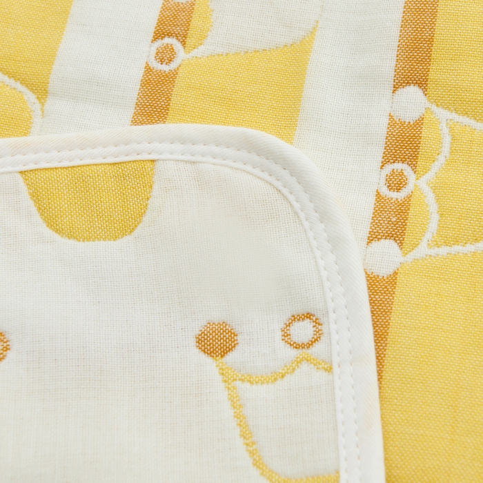 91家纺网 家纺一手货源 找家纺 朴尔家纺-毛巾被 2026新款六层纱布全棉循环小花型枕巾 皇冠金