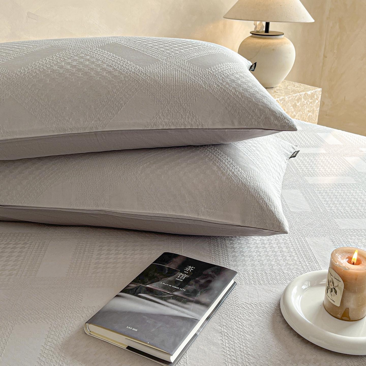 91家纺网 家纺一手货源 找家纺 涵宸家纺 2026新款全棉提花里拉系列单床单 床单-千喜格