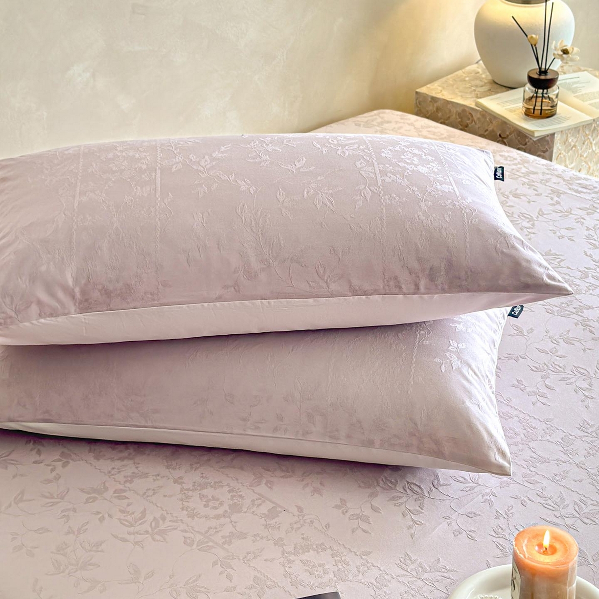 91家纺网 家纺一手货源 找家纺 涵宸家纺 2026新款全棉提花里拉系列单床单 床单-沁语-紫