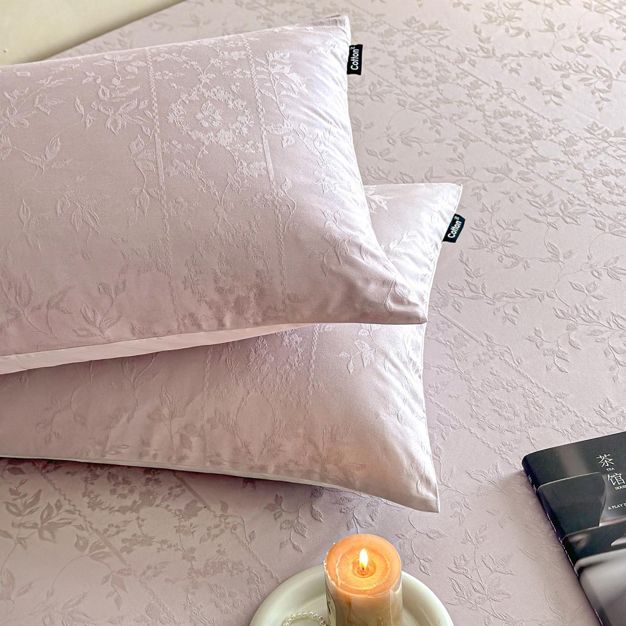 91家纺网 家纺一手货源 找家纺 涵宸家纺 2026新款全棉提花里拉系列单床单 床单-沁语-紫