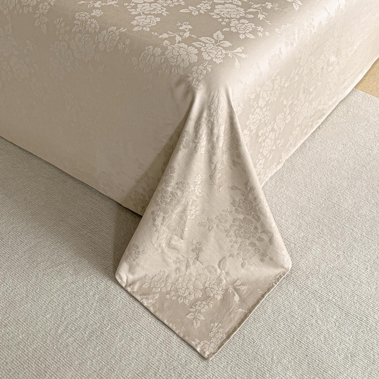 91家纺网 家纺一手货源 找家纺 涵宸家纺 2026新款全棉提花里拉系列单床单 床单-山慕色