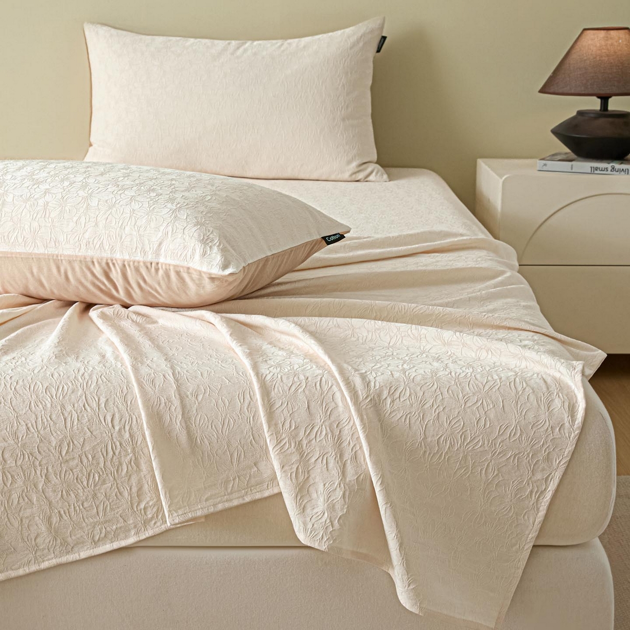 91家纺网 家纺一手货源 找家纺 涵宸家纺 2026新款全棉提花里拉系列单床单 床单-微芒