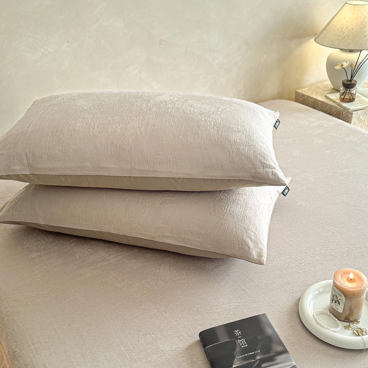 91家纺网 家纺一手货源 找家纺 涵宸家纺 2026新款全棉提花里拉系列单床单 床单-雾絮-灰