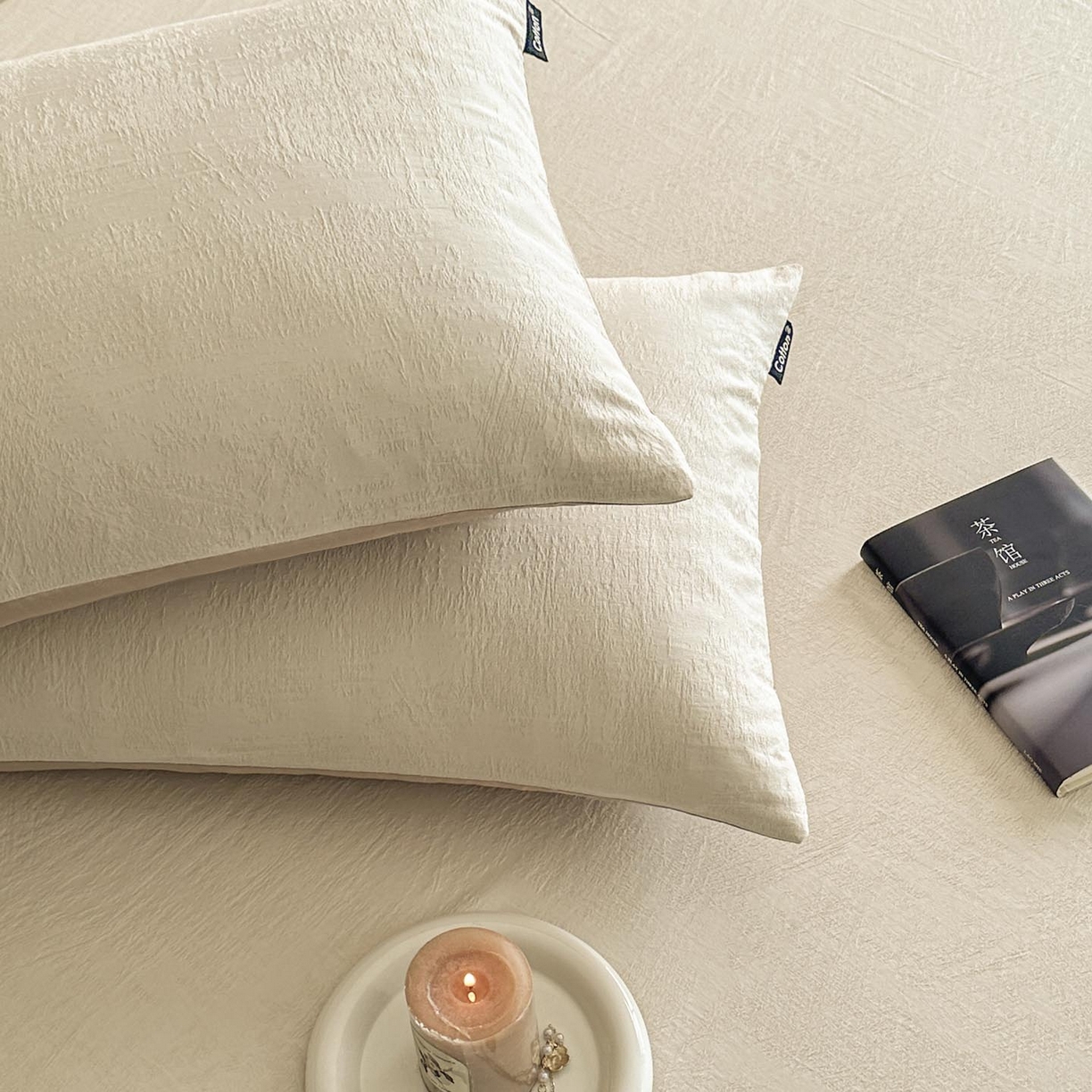 91家纺网 家纺一手货源 找家纺 涵宸家纺 2026新款全棉提花里拉系列单床单 床单-雾絮-奶白