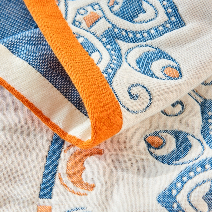 91家纺网 家纺一手货源 找家纺 朴尔家纺-毛巾被 2026新款波西米亚风全棉四层纱布枕巾 波西米亚