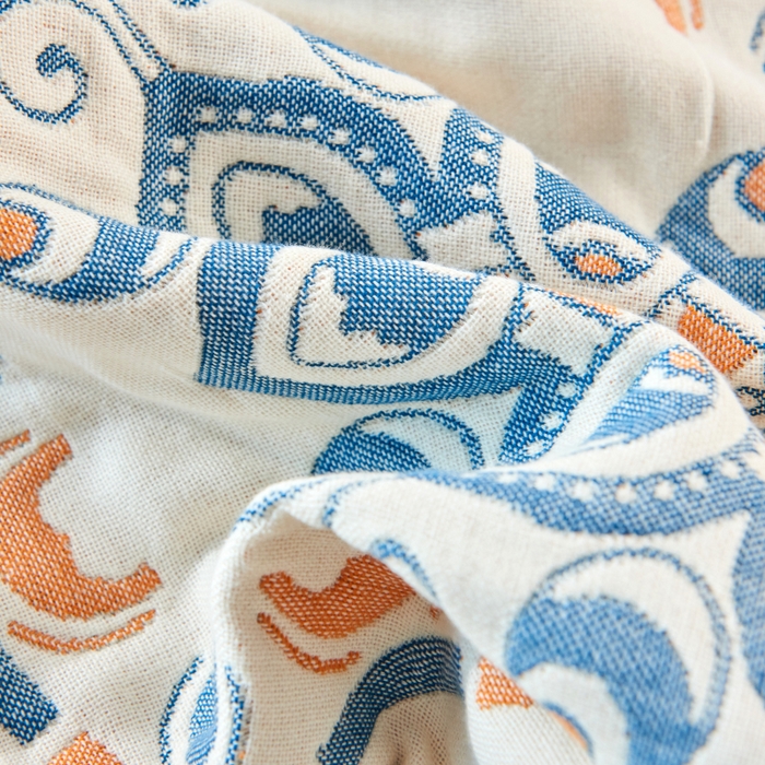 91家纺网 家纺一手货源 找家纺 朴尔家纺-毛巾被 2026新款波西米亚风全棉四层纱布枕巾 波西米亚