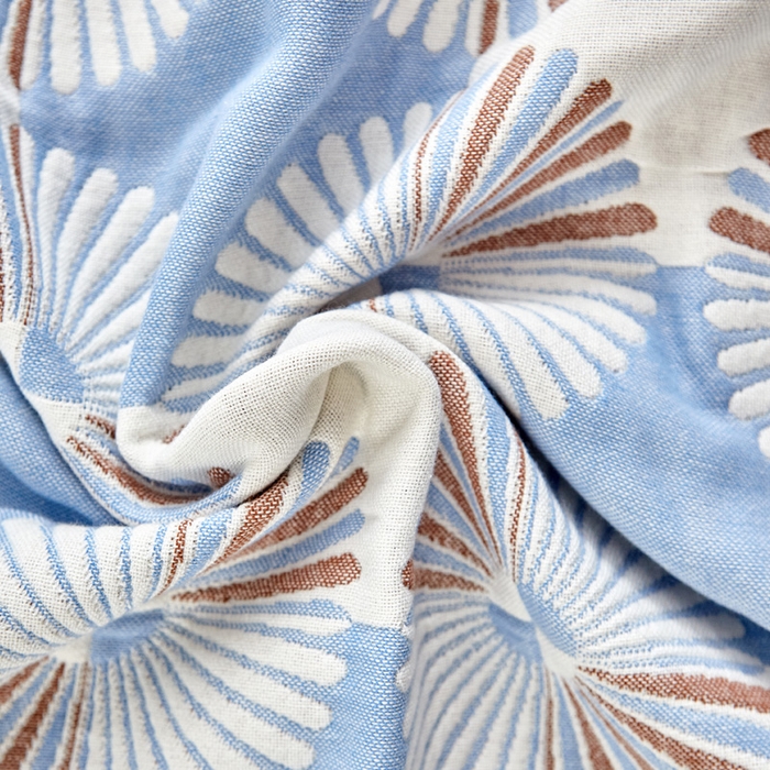 91家纺网 家纺一手货源 找家纺 朴尔家纺-毛巾被 2026新款波西米亚风全棉四层纱布枕巾 布尔乔亚兰