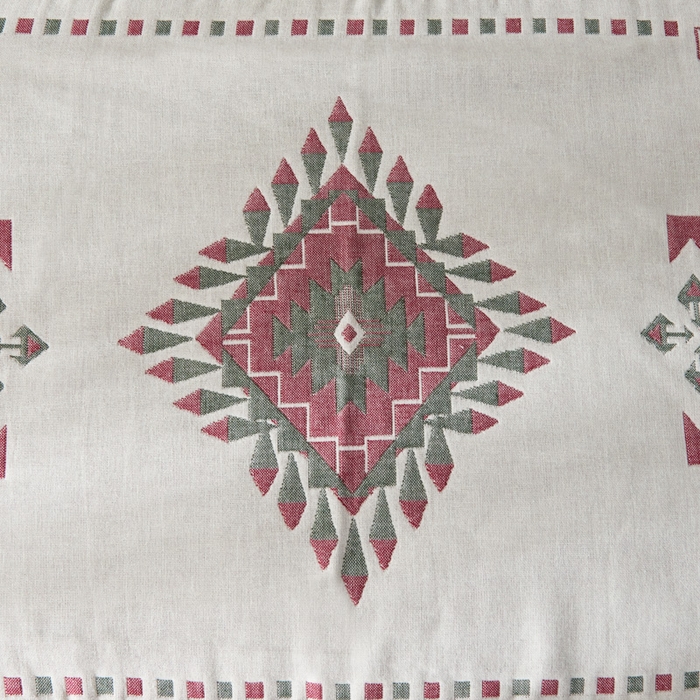 91家纺网 家纺一手货源 找家纺 朴尔家纺-毛巾被 2026新款波西米亚风全棉四层纱布枕巾 塔塔西蓝