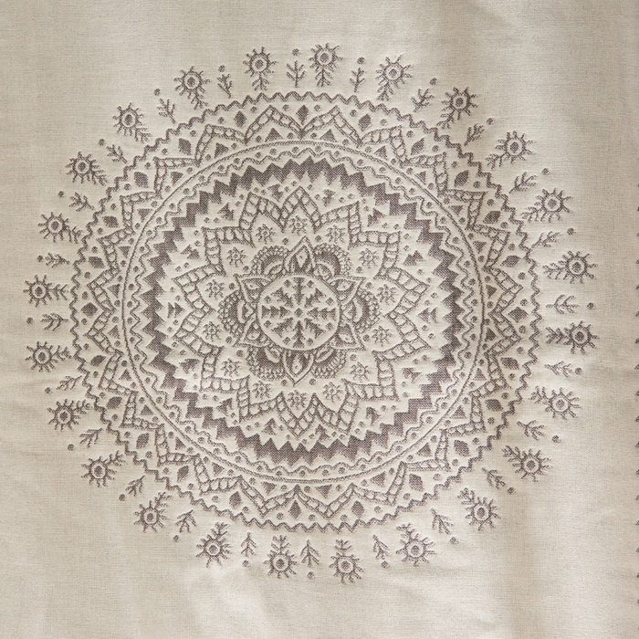 91家纺网 家纺一手货源 找家纺 朴尔家纺-毛巾被 2026新款波西米亚风全棉四层纱布枕巾 太阳神咖