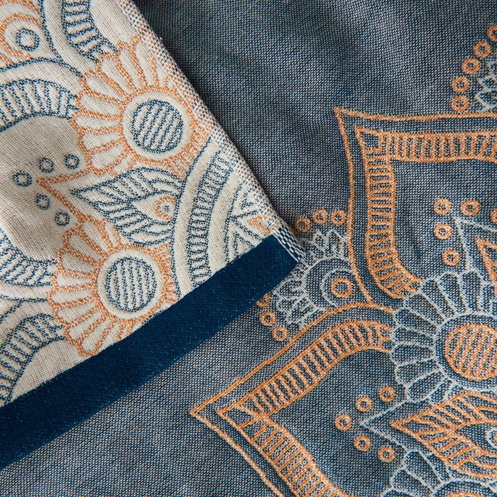 91家纺网 家纺一手货源 找家纺 朴尔家纺-毛巾被 2026新款波西米亚风全棉四层纱布枕巾 万花筒