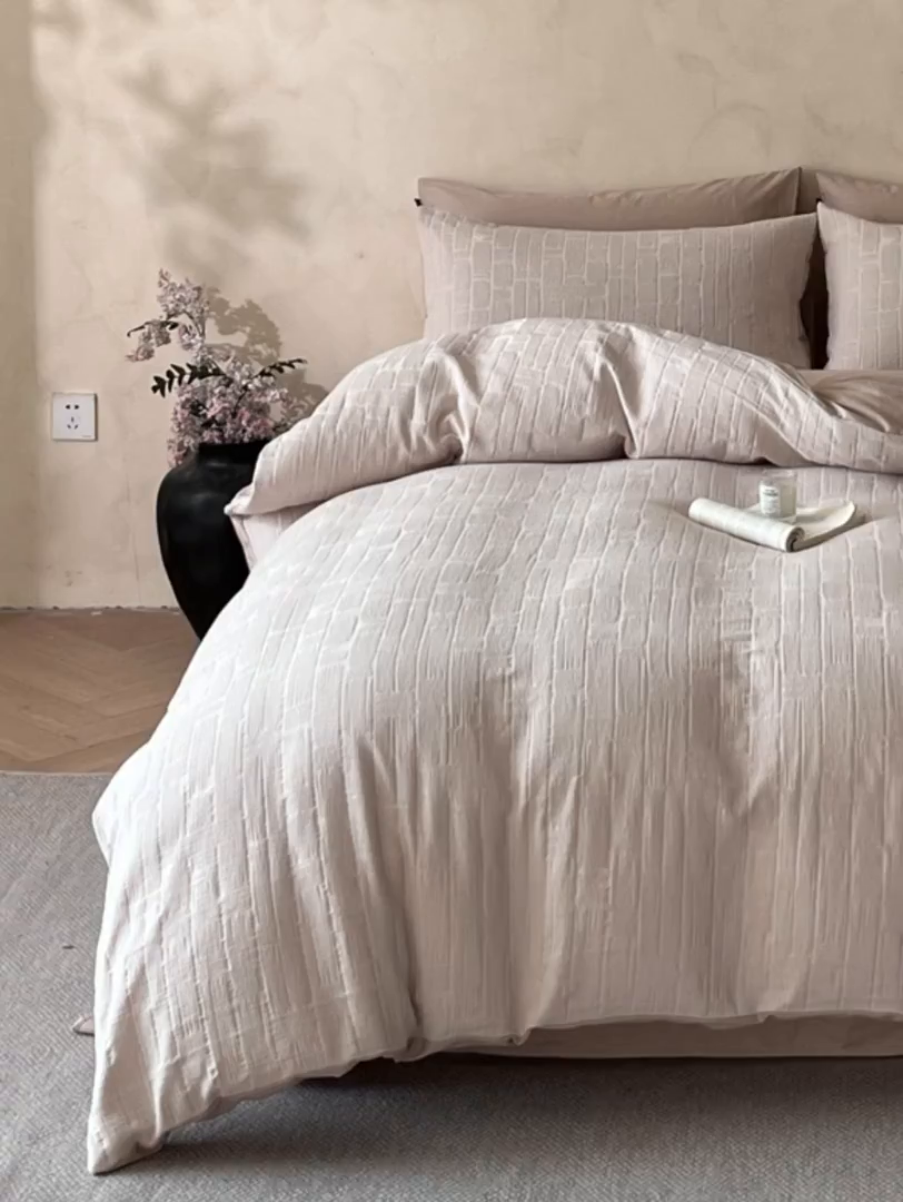 91家纺网 家纺一手货源 找家纺 （总）涵宸家纺 2026新款全棉提花里拉系列四件套