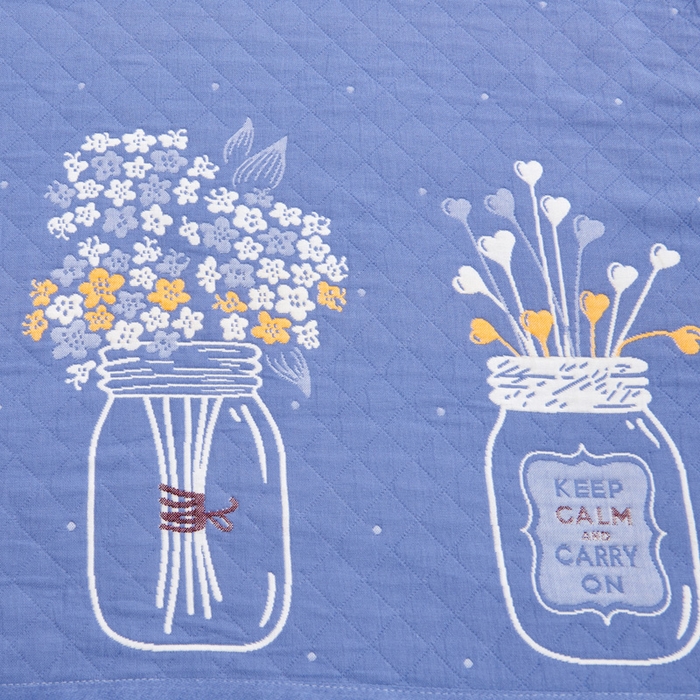 91家纺网 家纺一手货源 找家纺 朴尔家纺-毛巾被 2026新款三层纱布枕巾确认版 瓶中花-兰