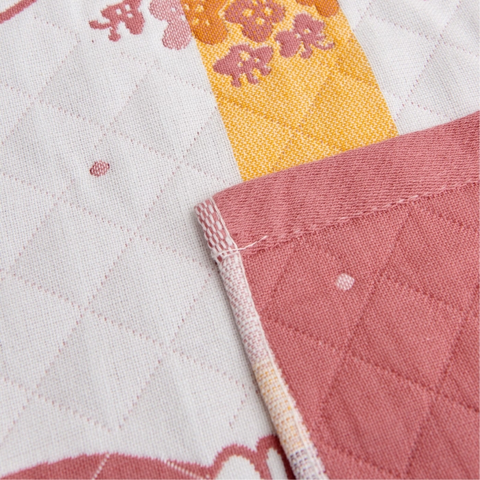 91家纺网 家纺一手货源 找家纺 朴尔家纺-毛巾被 2026新款三层纱布枕巾确认版 瓶中花-深粉