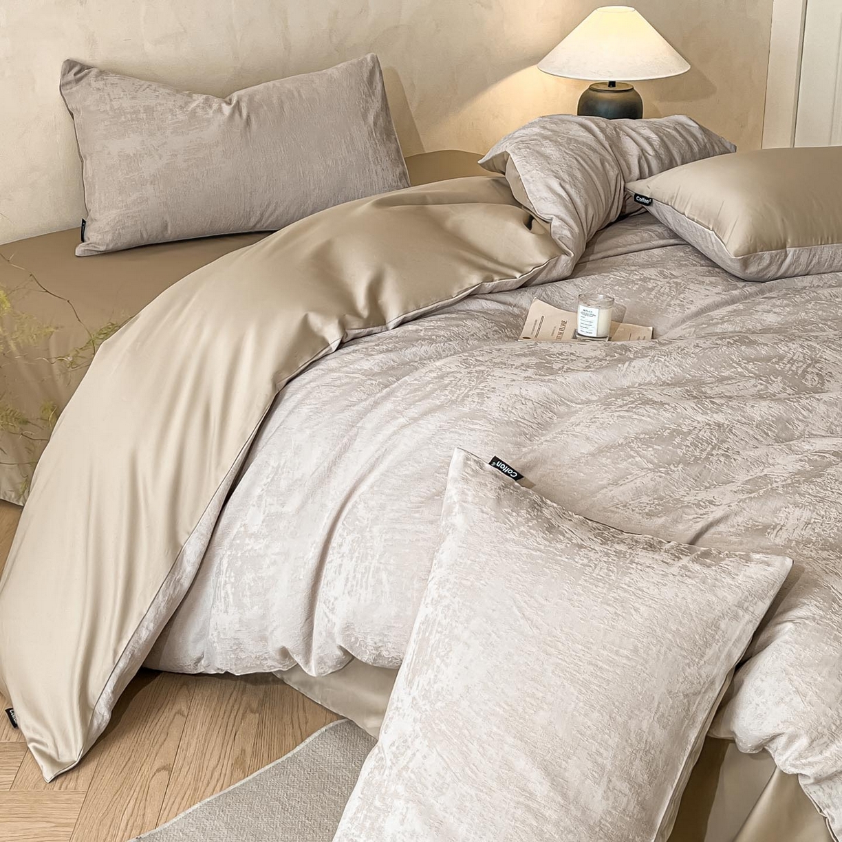 91家纺网 家纺一手货源 找家纺 （总）涵宸家纺 2026新款全棉提花里拉系列四件套