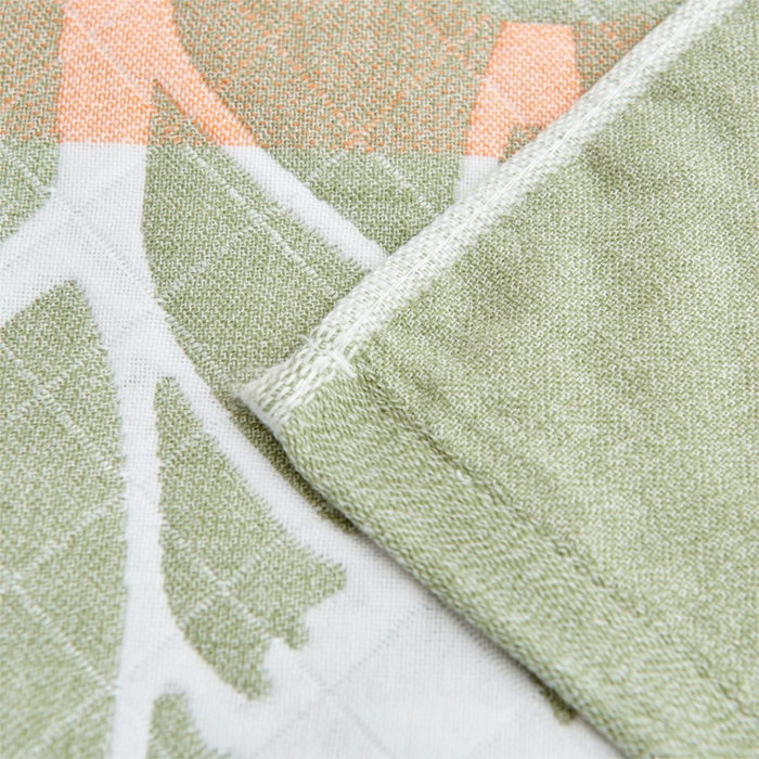 91家纺网 家纺一手货源 找家纺 朴尔家纺-毛巾被 2026新款三层纱布枕巾确认版 仙林小鹿-绿
