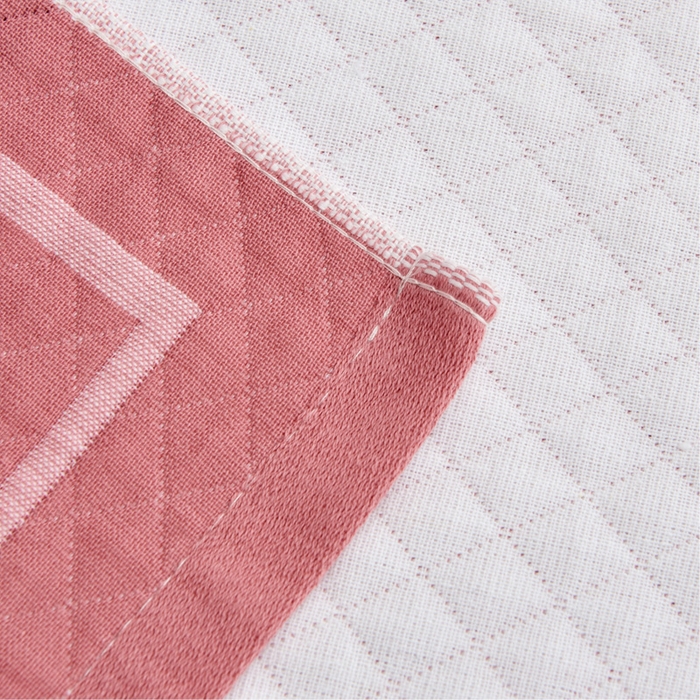 91家纺网 家纺一手货源 找家纺 朴尔家纺-毛巾被 2026新款三层纱布枕巾确认版 小星星-粉