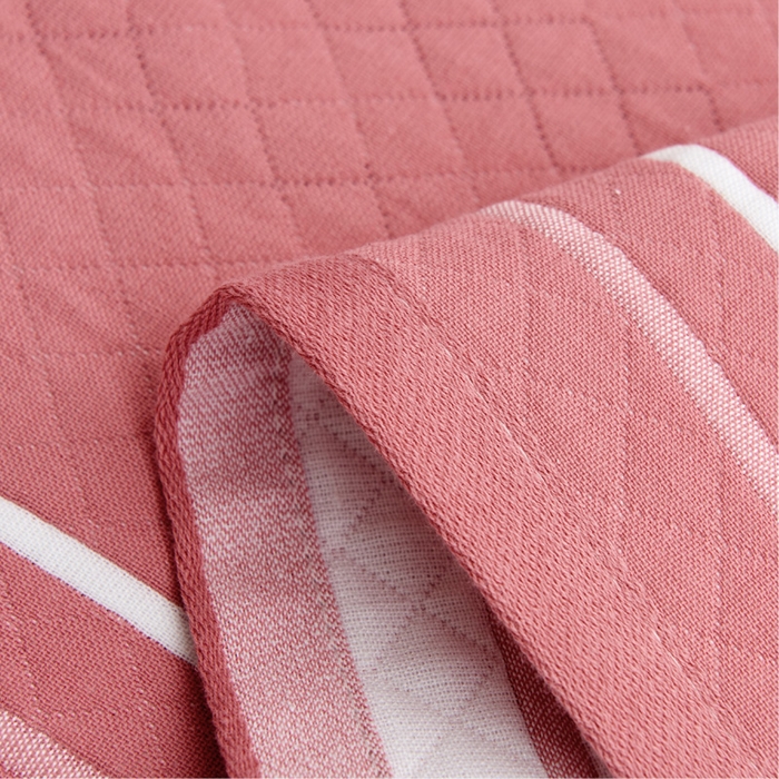 91家纺网 家纺一手货源 找家纺 朴尔家纺-毛巾被 2026新款三层纱布枕巾确认版 小星星-粉