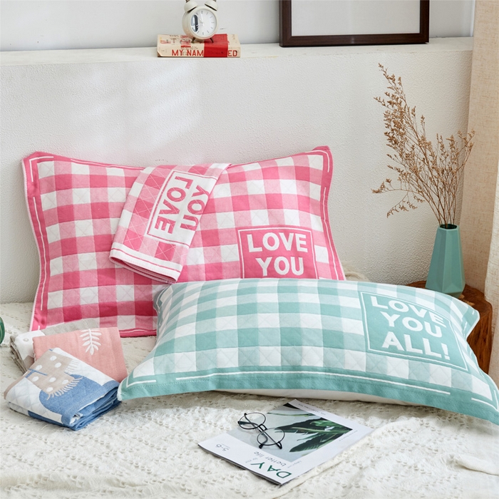 朴尔家纺-毛巾被 2026新款三层纱布枕巾确认版 组合图仅供展示