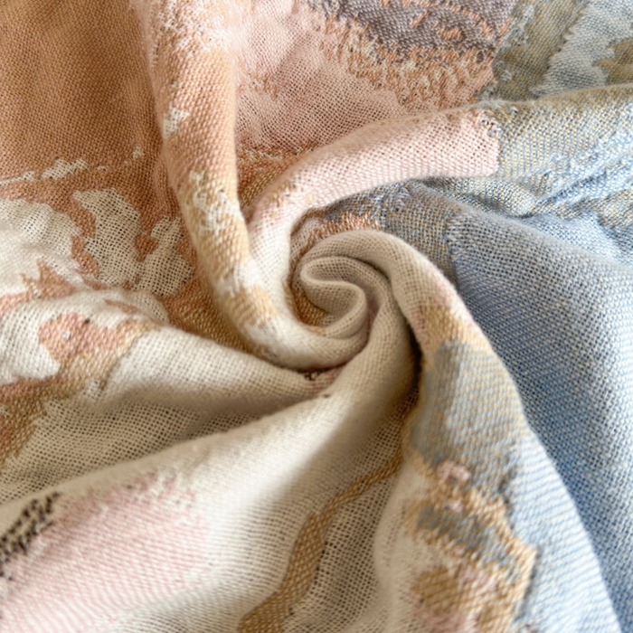 91家纺网 家纺一手货源 找家纺 朴尔家纺-毛巾被 2026新款全棉欣软系列定位四层加厚柔软纱布枕巾 粉兔酱