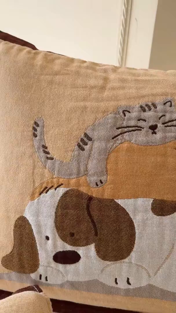 91家纺网 家纺一手货源 找家纺 朴尔家纺-毛巾被 2026新款全棉欣软系列定位四层加厚柔软纱布枕巾 午后花园