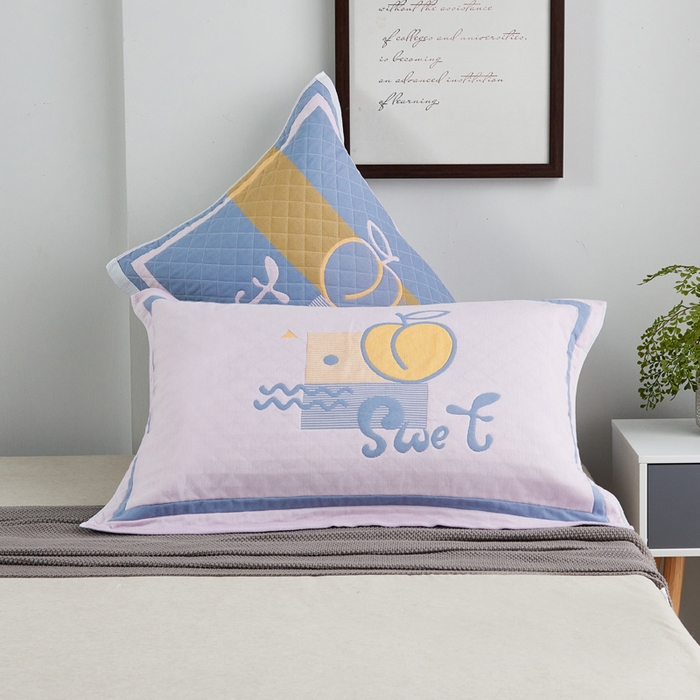 91家纺网 家纺一手货源 找家纺 （总）朴尔家纺-毛巾被 2026新款彩色糖果系列纯棉三层纱布枕巾