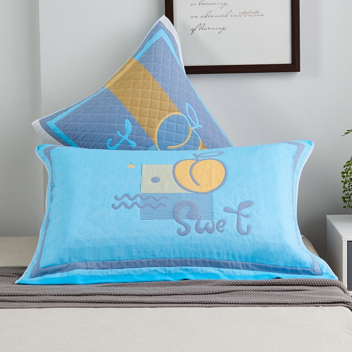 91家纺网 家纺一手货源 找家纺 （总）朴尔家纺-毛巾被 2026新款彩色糖果系列纯棉三层纱布枕巾